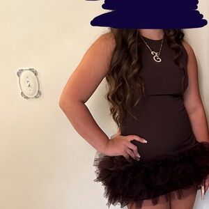 Zara Brown Mini Dress